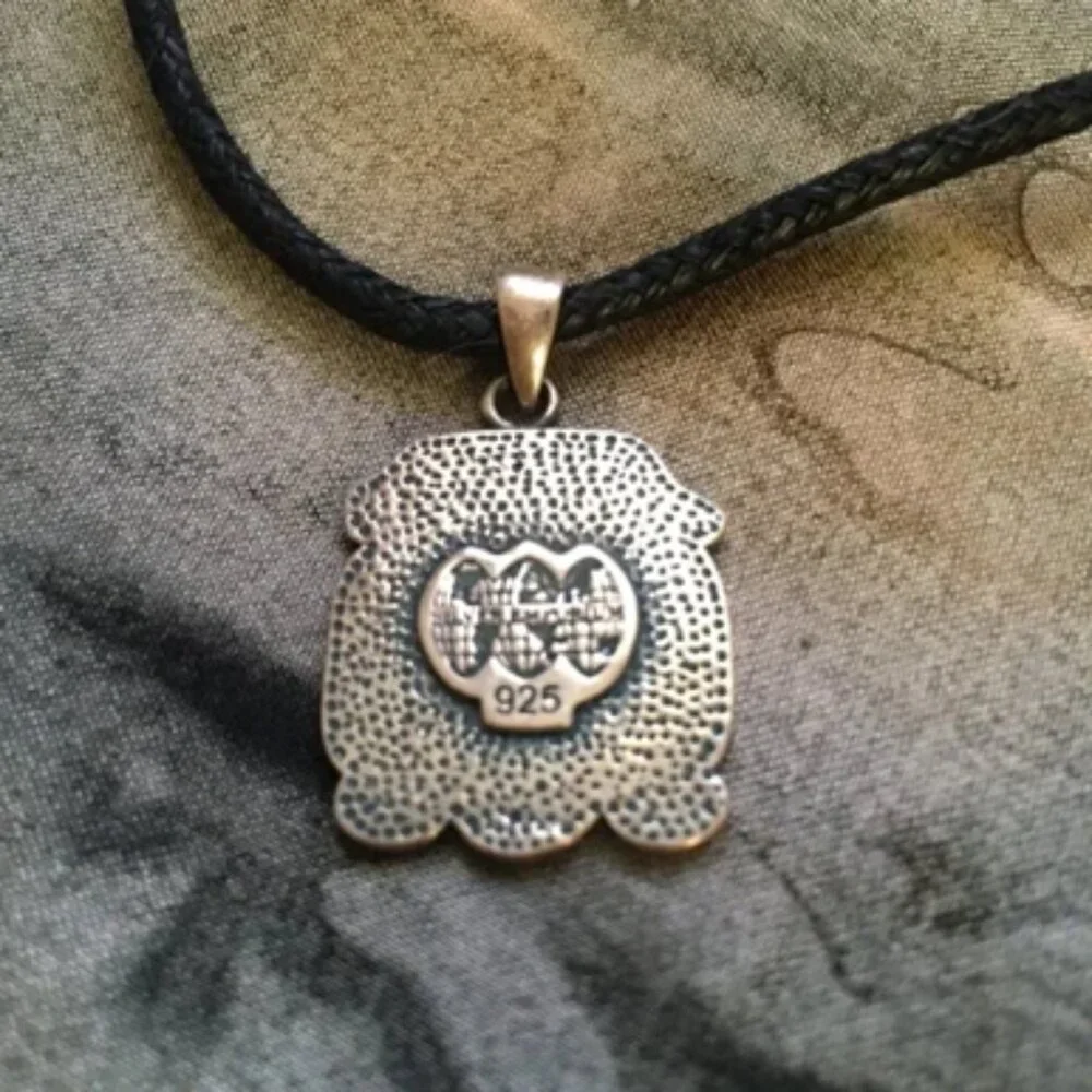 Vintage Taxco Mexico 925 Sterling Silver Mayan Calendar Pendant | Stamped - Picture 6 of 9